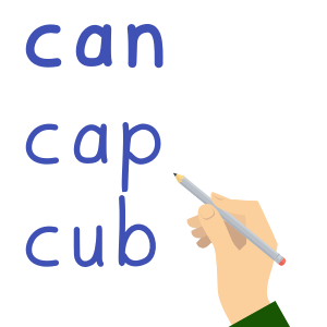 Lessons - Spelling Practice (1) — can, cap, cub, cup