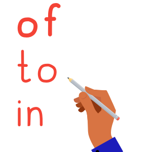 Lessons - Spelling Practice (3) — of, to, in, on